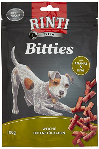 Rinti Hundesnacks Extra Mini-Bits Ente mit Ananas & Kiwi 100 g, 6er Pack (6 x 100 g) von Rinti