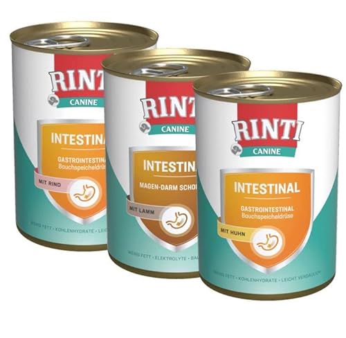 Rinti Intestinal Multipack mit Huhn, Lamm und Rind 36 x 400 g von Rinti