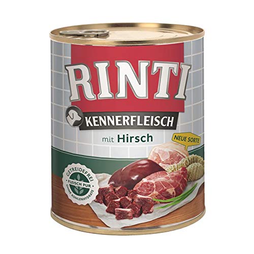 Rinti Kennerfleisch Hirsch | 12x 800g Hundefutter nass von Rinti