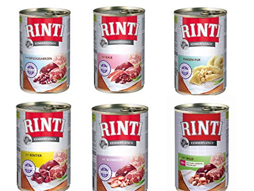 Rinti Kennerfleisch Hundefutter Mix Paket No.1, 6 x 400g Dose by Zoolox ® von Rinti