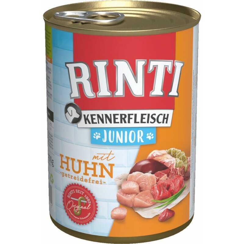 Rinti Kennerfleisch Junior Huhn 400 g (4,22 € pro 1 kg) von Rinti