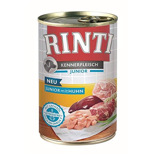 Rinti Kennerfleisch Junior Huhn 400g - Sie erhalten 12 Packung/en; Packungsinhalt 0,4 kg von Rinti