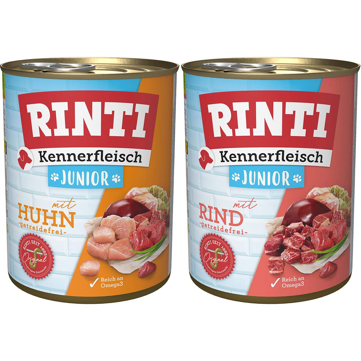 Rinti Kennerfleisch Junior Mixpaket 24x800g von Rinti