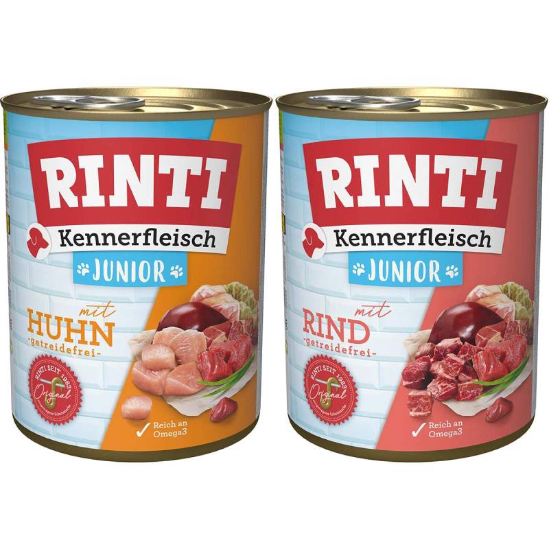 Rinti Kennerfleisch Junior Mixpaket 24x800g von Rinti