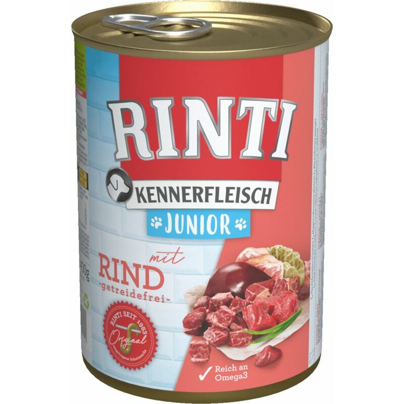 Rinti Kennerfleisch Junior Rind 400 g (4,22 € pro 1 kg) von Rinti