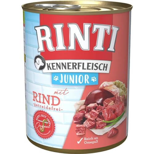 Rinti Kennerfleisch Junior Rind 800g - Sie erhalten 12 Packung/en; Packungsinhalt 0,8 kg von Rinti