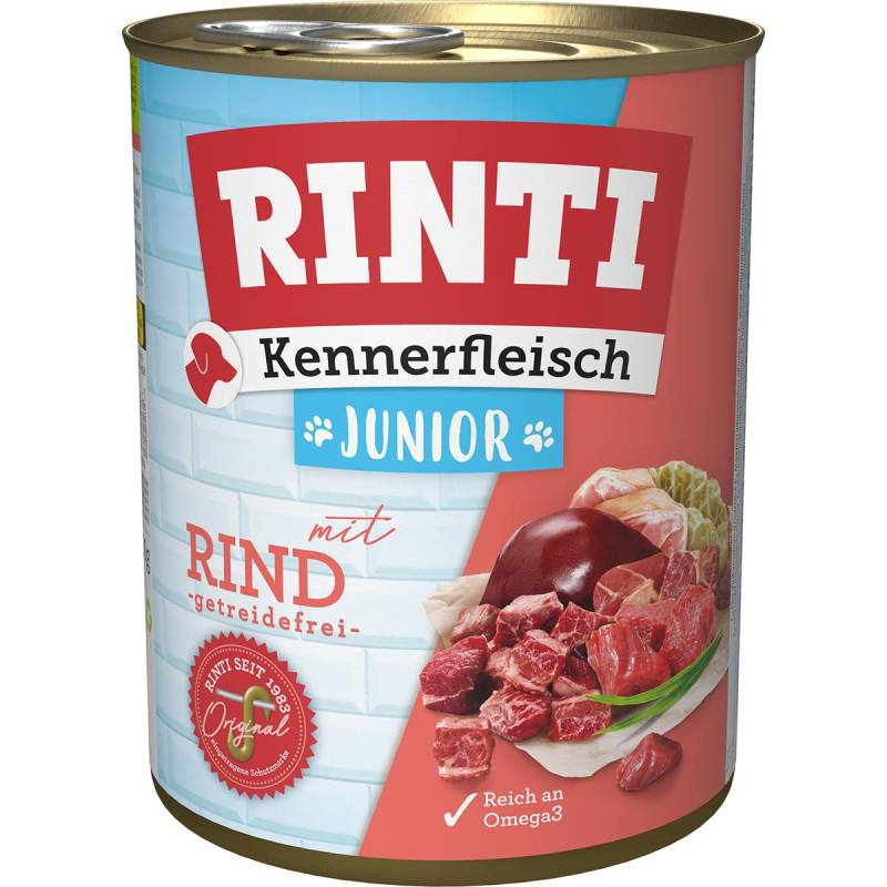 Rinti Kennerfleisch Junior mit Rind 12x800g von Rinti