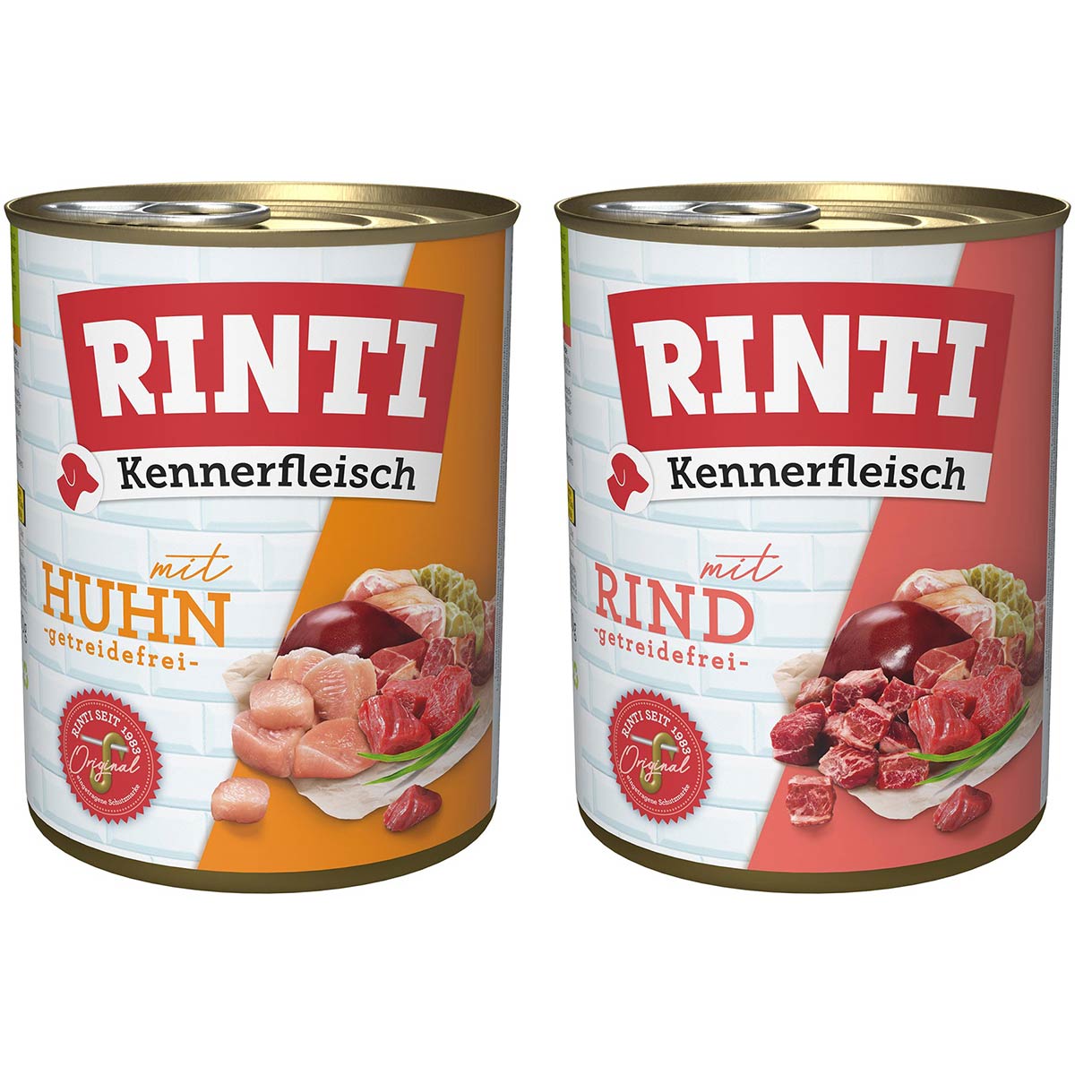 Rinti Kennerfleisch Mixpaket mit Rind und Huhn 24x800g Rinti Kennerfleisch Mixpaket mit Rind und Huhn 24x800g von Rinti