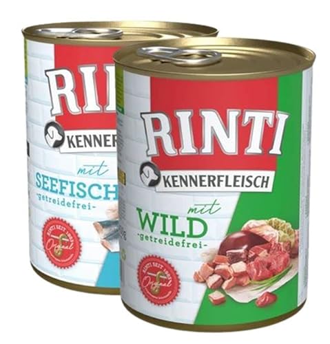 Rinti Kennerfleisch Multipack Seefisch und Wild 24 x 800g von Rinti