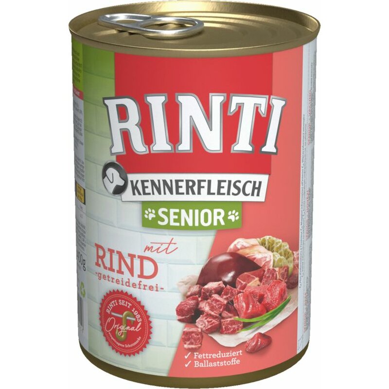 Rinti Kennerfleisch Senior Rind 400 g (4,22 € pro 1 kg) von Rinti