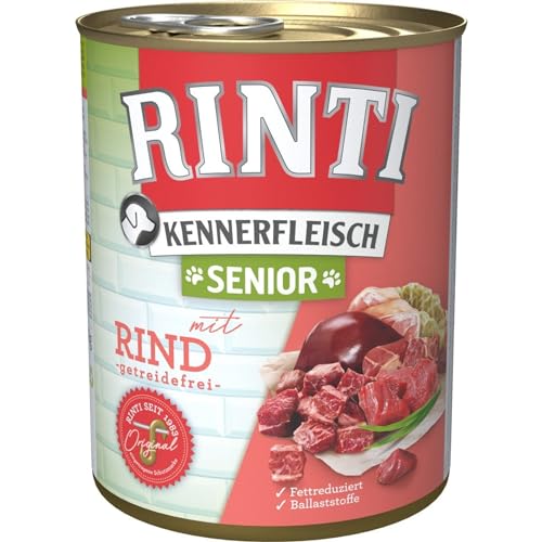 Rinti Kennerfleisch Senior Rind 800g - Sie erhalten 12 Packung/en; Packungsinhalt 0,8 kg von Rinti