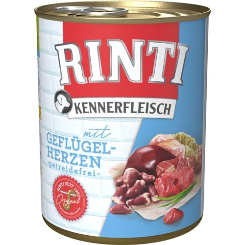 Rinti | Kennerfleisch mit Geflügelherzen | 12 x 800 g von Rinti