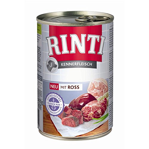 Rinti Kennerfleisch mit Ross 400 g - Sie erhalten 24 Packung/en; Packungsinhalt 0,4 Kg von Rinti