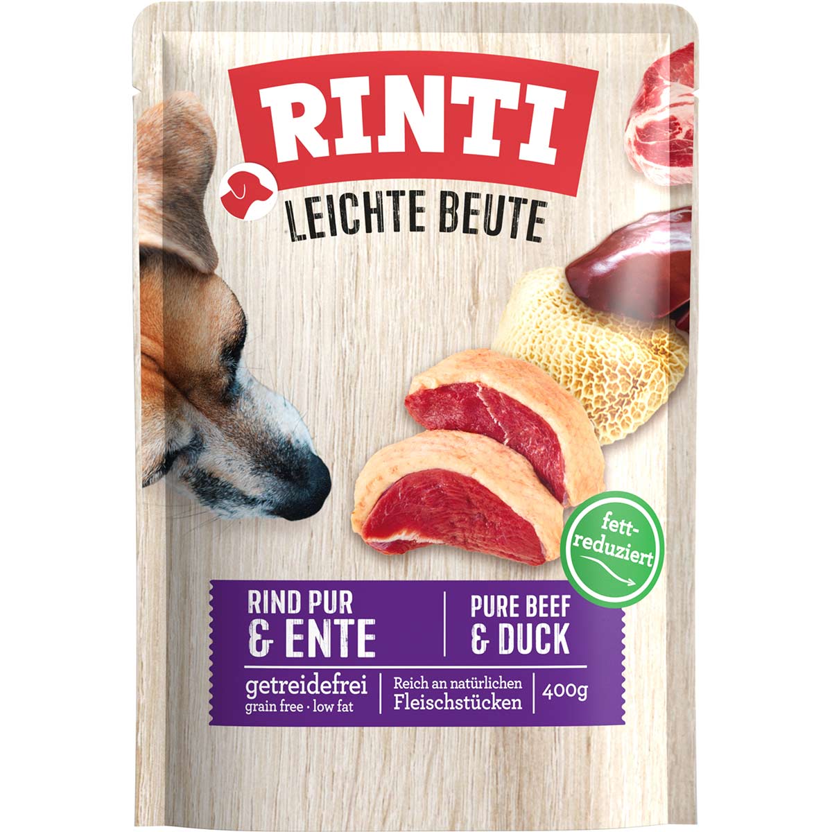 Rinti Leichte Beute Rind Pur + Ente 10x400g von Rinti