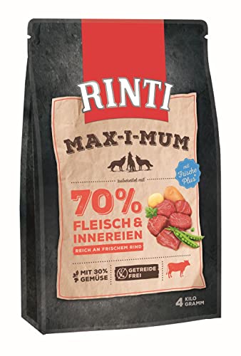 Rinti MAX-I-Mum Rind + Gemüse 1 x 4 kg getreidefrei für ausgewachsene Hunde von Rinti