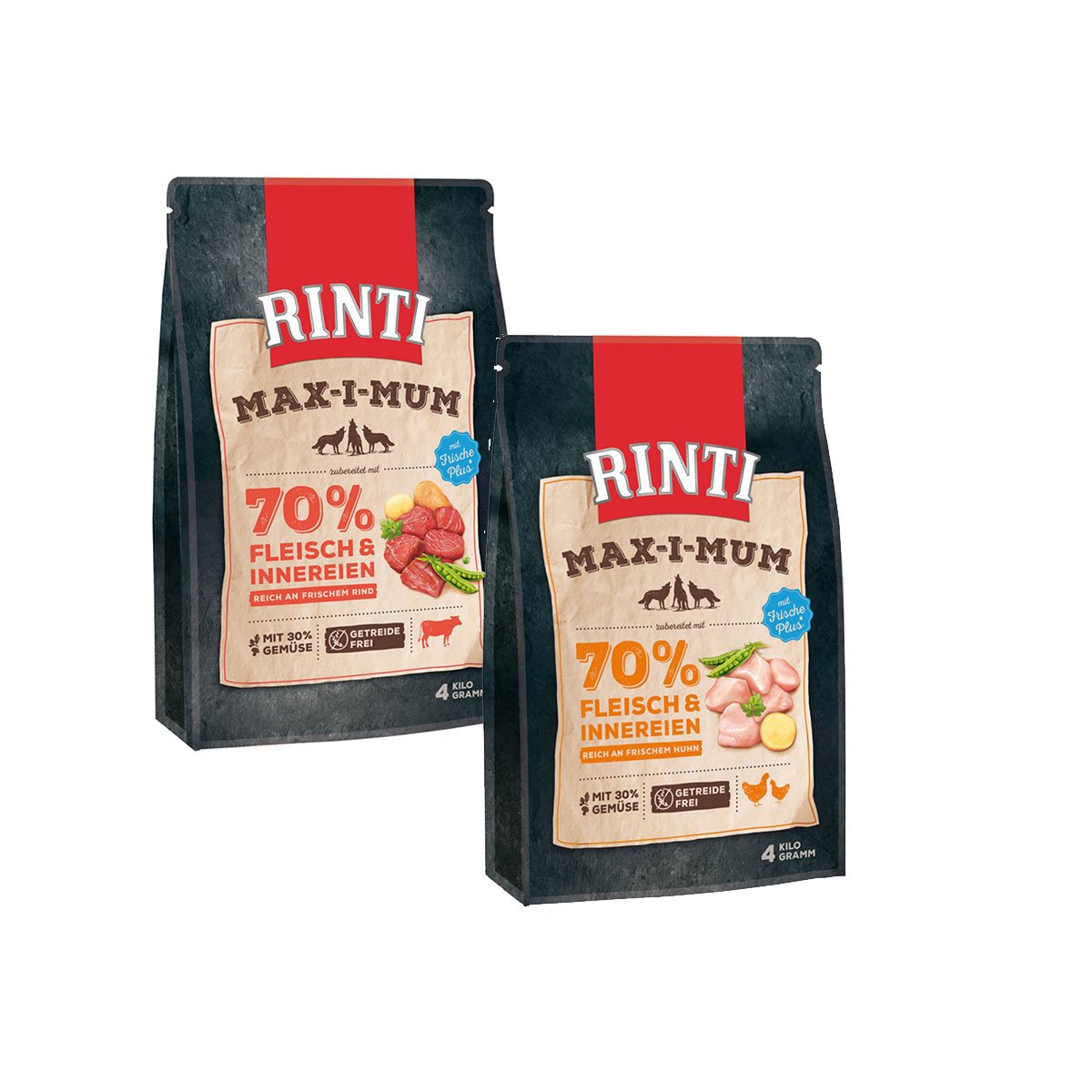 Rinti Max-i-Mum Rind und Huhn Mixpaket 2x4kg von Rinti