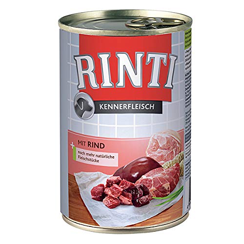 Rinti - Nassfutter - Kennerfleisch in Rind sehr hoher Fleischanteil (12 x 400g) von Rinti