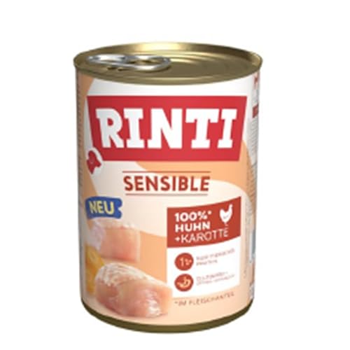 Rinti Sensible Huhn & Karotte | 6X 800g Hundefutter nass von Rinti