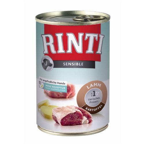 Rinti Sensible Lamm + Kartoffel | 12x 400g Hundenassfutter von Rinti