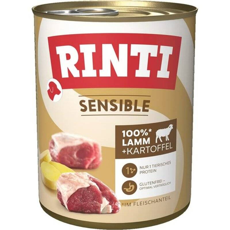 Rinti Sensible Lamm & Kartoffeln 800 g (4,74 € pro 1 kg) von Rinti