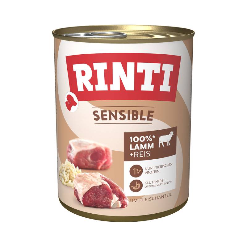 Rinti Sensible Lamm & Reis 12x800g von Rinti