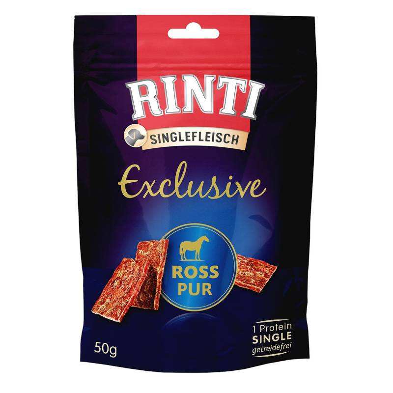 Rinti Singlefleisch Exclusive Snack Ross pur 12x50g von Rinti