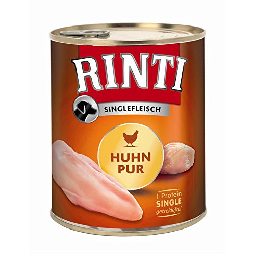 Rinti Singlefleisch Huhn Pur 800g - Sie erhalten 6 Packung/en; Packungsinhalt 0,8 kg von Rinti