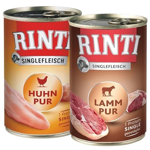 Rinti Singlefleisch Multipack Lamm & Huhn 12 x 800 g von Rinti