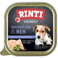 Sparpaket RINTI Feinest Schälchen 44 x 150 g - Geflügel pur & Reh von Rinti