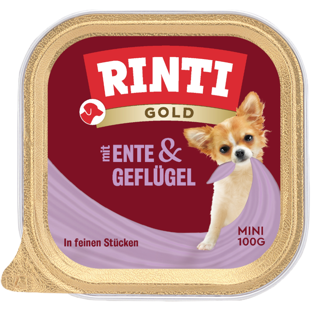 Sparpaket RINTI Gold Mini 24 x 100 g - Ente & Geflügel von Rinti