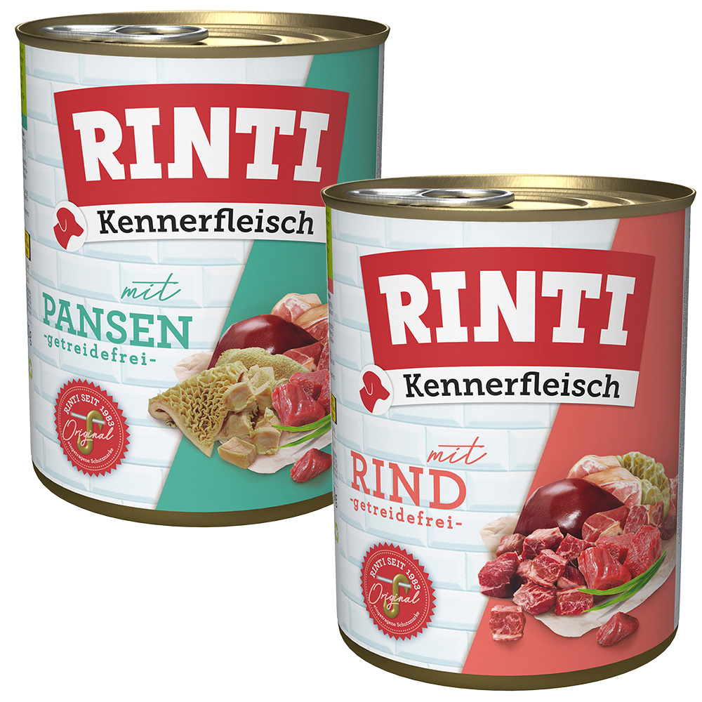 Sparpaket RINTI Kennerfleisch 12 x 800 g - Mixpaket Rind: 2 Sorten von Rinti