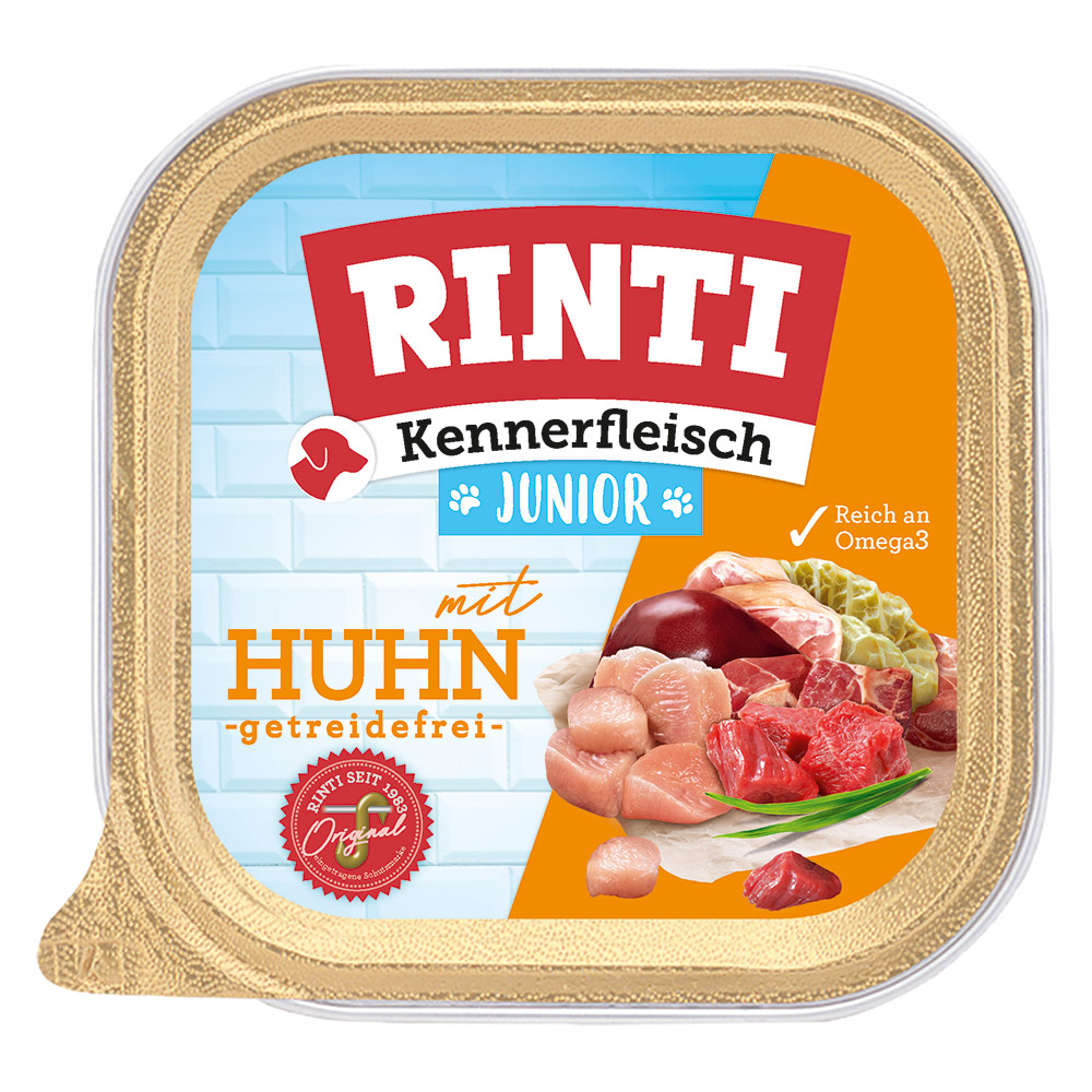 Sparpaket RINTI Kennerfleisch Junior 18 x 300 g - Huhn von Rinti