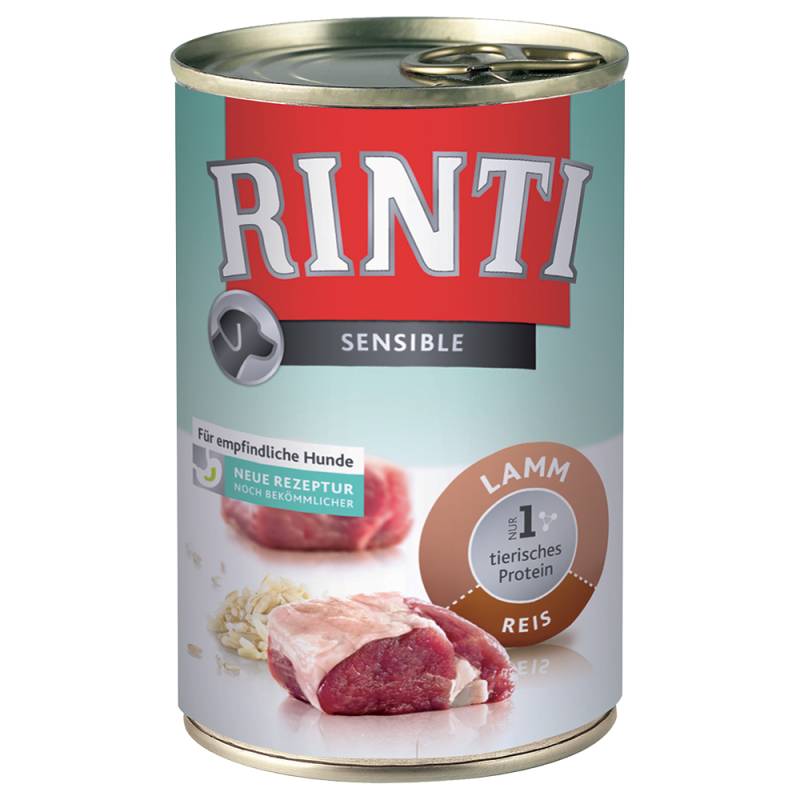Sparpaket RINTI Sensible 12 x 400 g - Lamm & Reis von Rinti