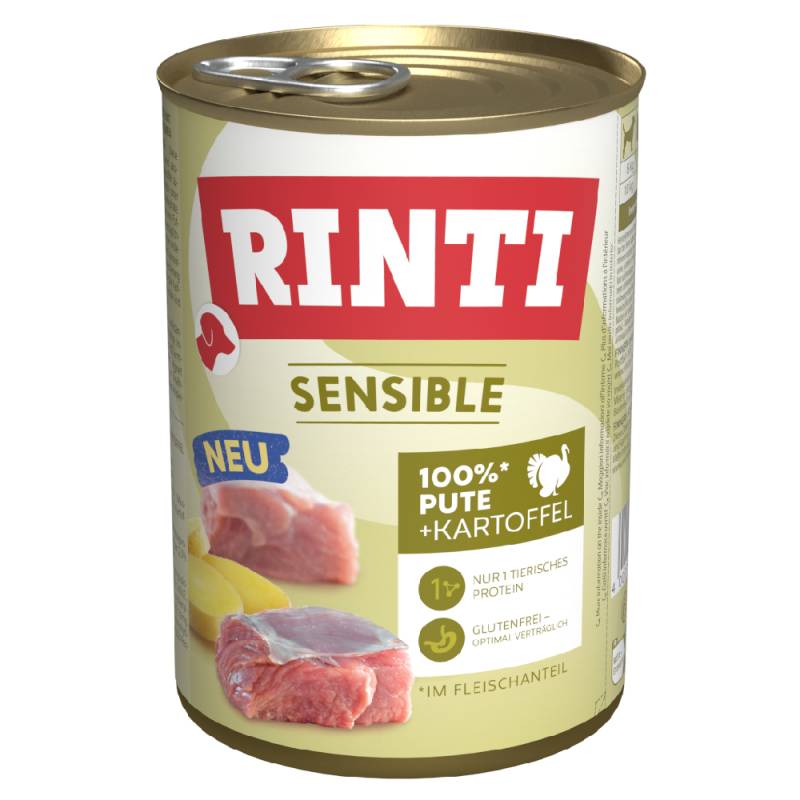 Sparpaket RINTI Sensible 12 x 400 g - Pute & Kartoffel von Rinti