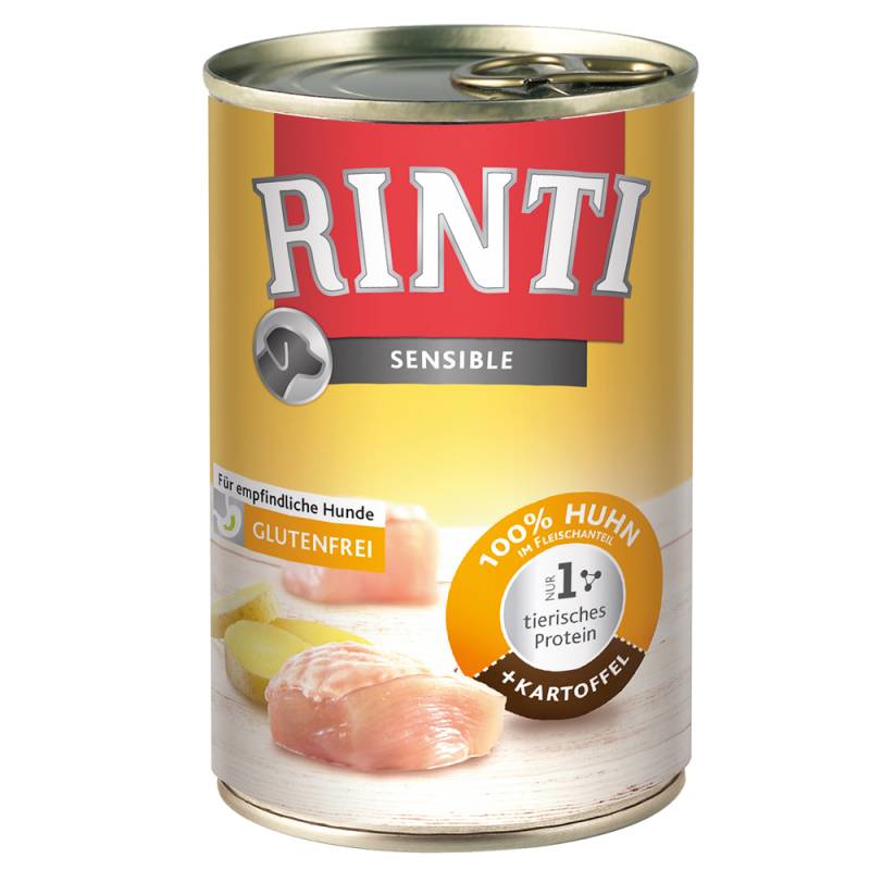Sparpaket RINTI Sensible 24 x 400g - Huhn & Kartoffeln von Rinti
