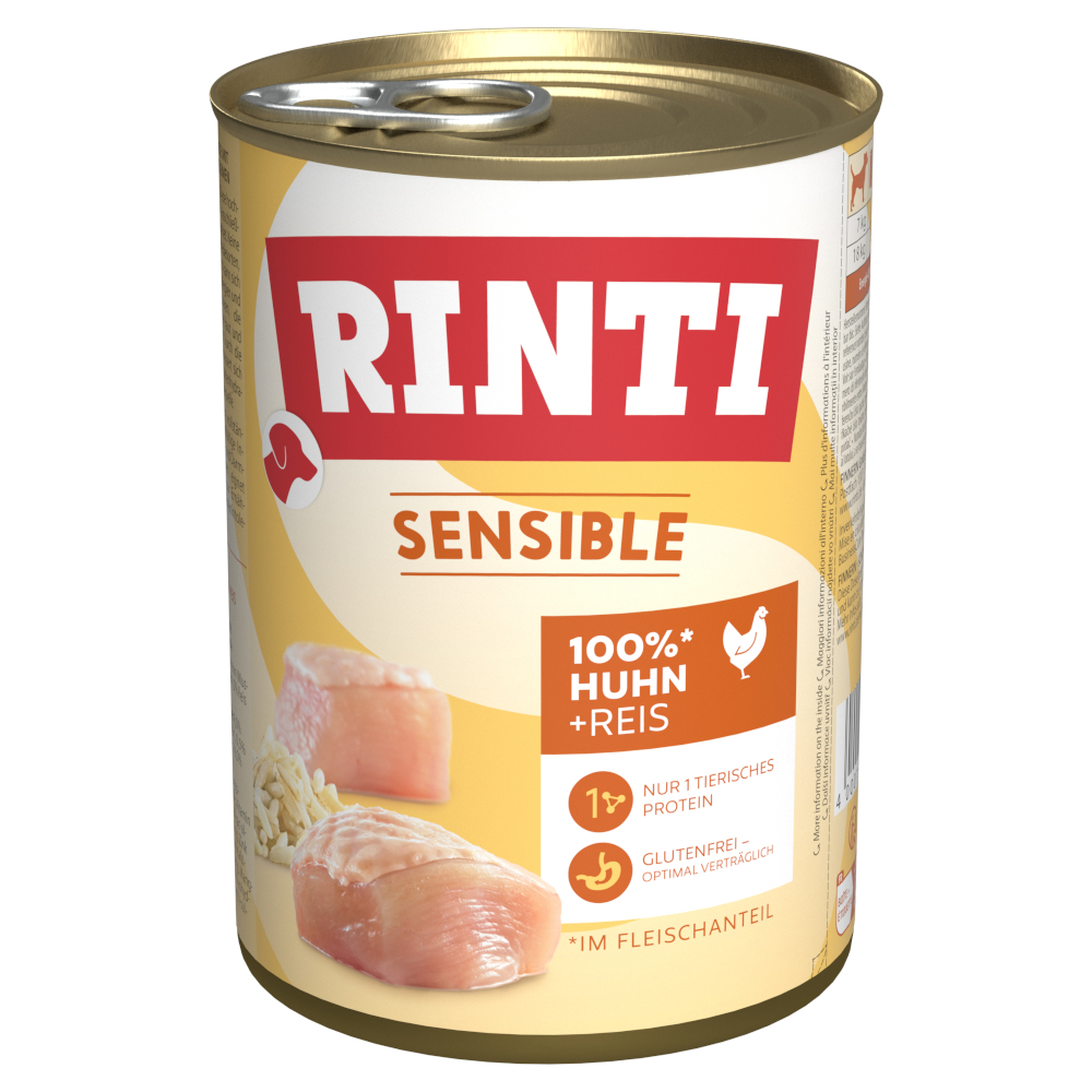 Sparpaket RINTI Sensible 24 x 400g - Ross, Hühnerleber & Kartoffel Sparpaket RINTI Sensible 24 x 400g - Ross, Hühnerleber & Kartoffel von Rinti