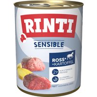 Sparpaket RINTI Sensible 24 x 800 g - Ross, Hühnerleber & Kartoffel von Rinti