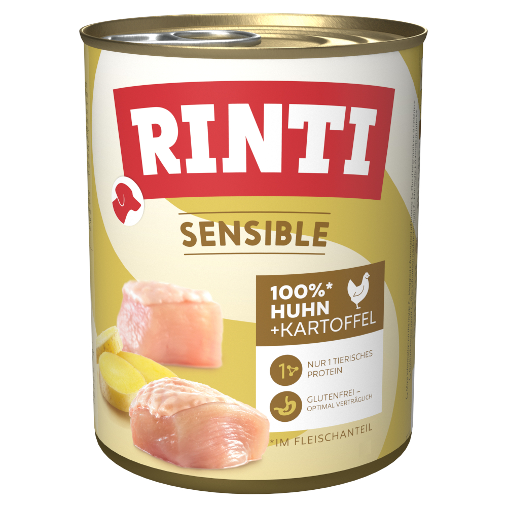 Sparpaket RINTI Sensible 24 x 800g - Huhn & Kartoffel von Rinti