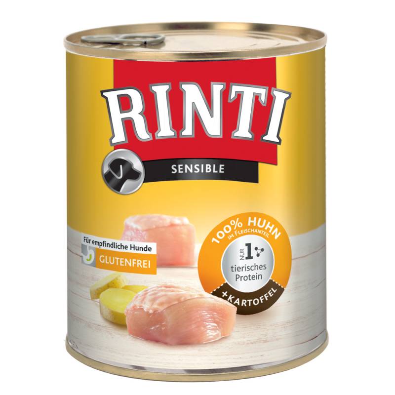 Sparpaket RINTI Sensible 24 x 800g - Huhn & Kartoffeln von Rinti