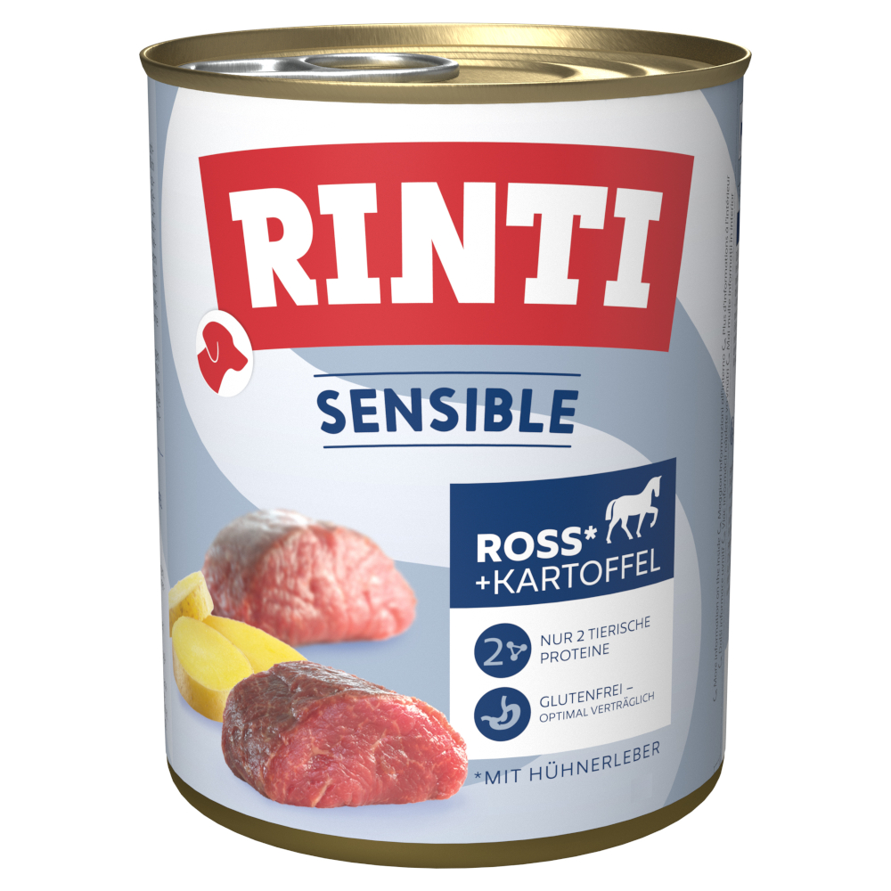 Sparpaket RINTI Sensible 24 x 800g - Ross, Hühnerleber & Kartoffel Sparpaket RINTI Sensible 24 x 800g - Ross, Hühnerleber & Kartoffel von Rinti