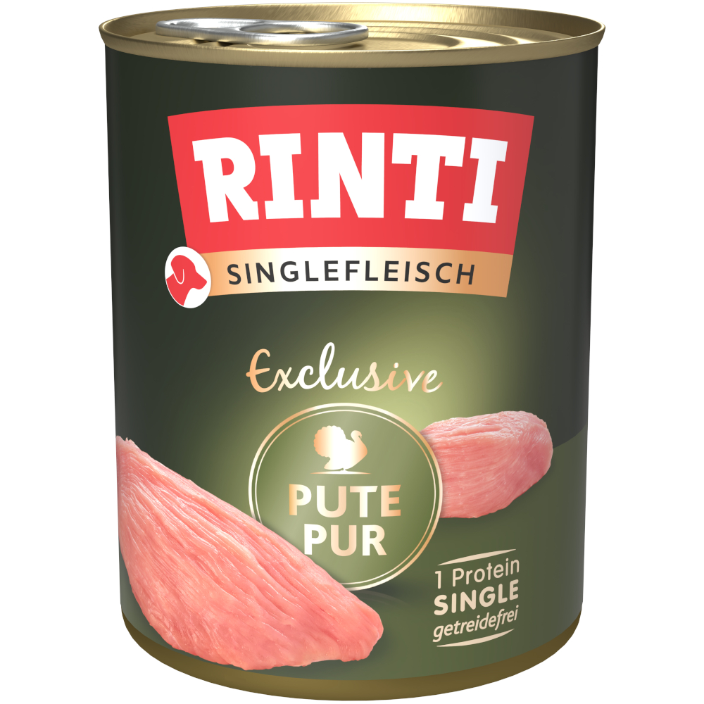 Sparpaket RINTI Singlefleisch 24 x 800g  - Pute pur von Rinti