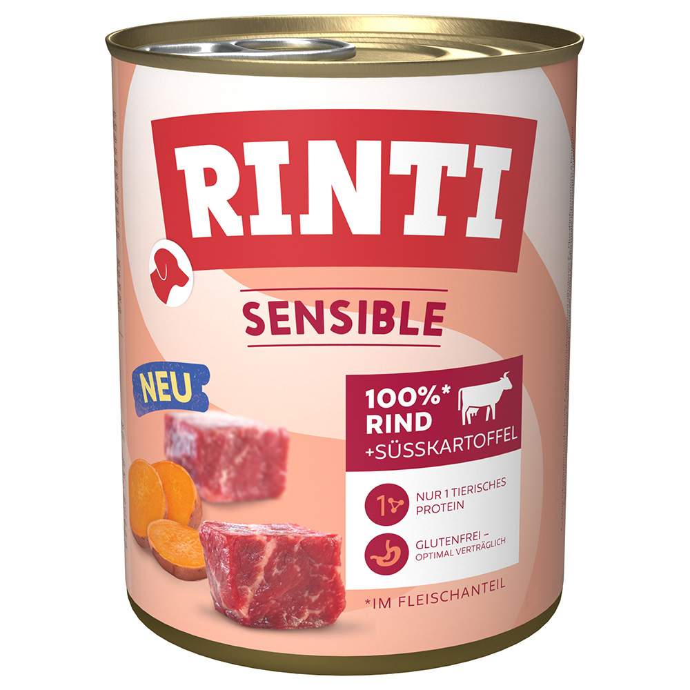 Sparpaket: RINTI Sensible 12 x 800 g - Rind & Reis von Rinti