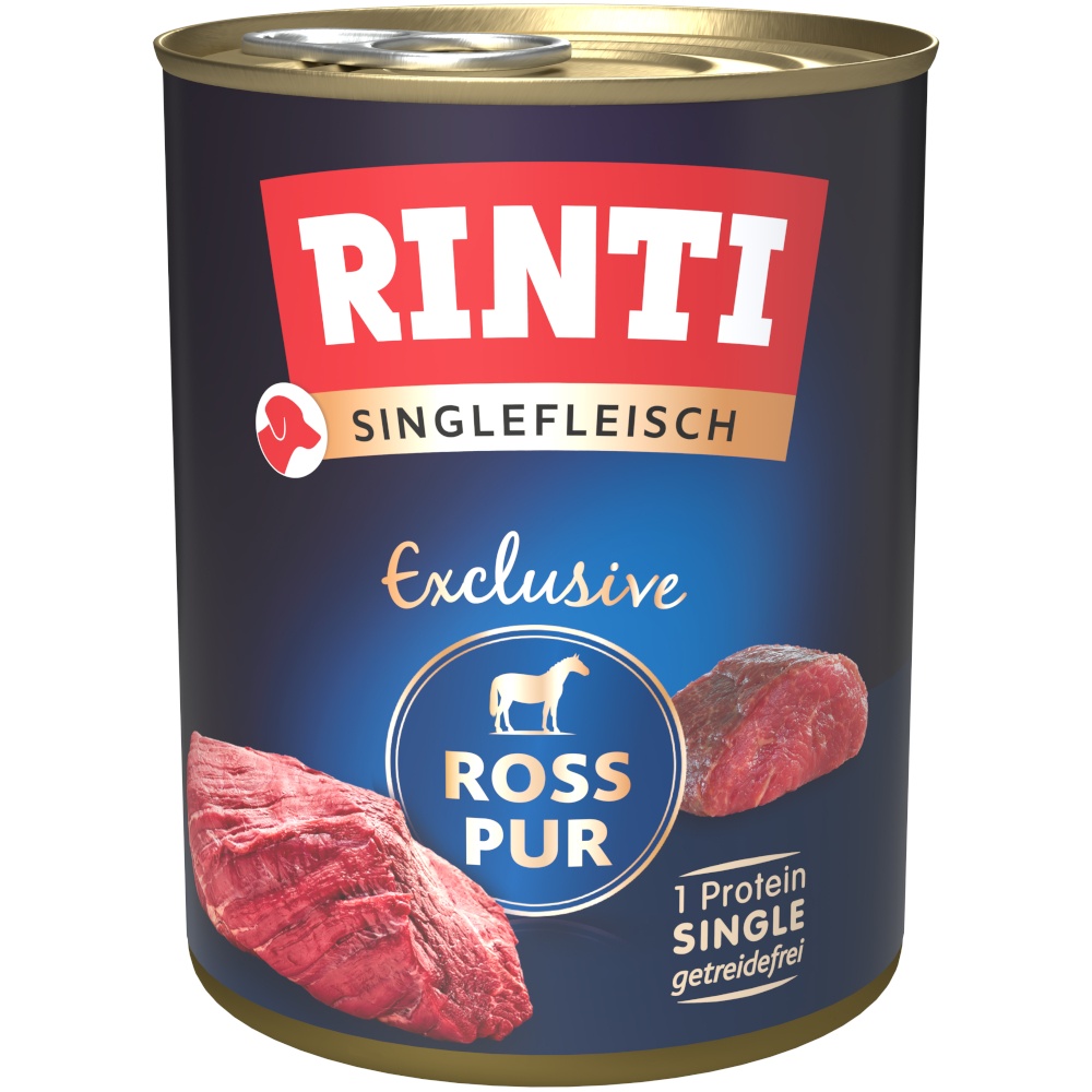 Sparpaket RINTI Singlefleisch 12 x 800 g - Exclusive Ross pur von Rinti