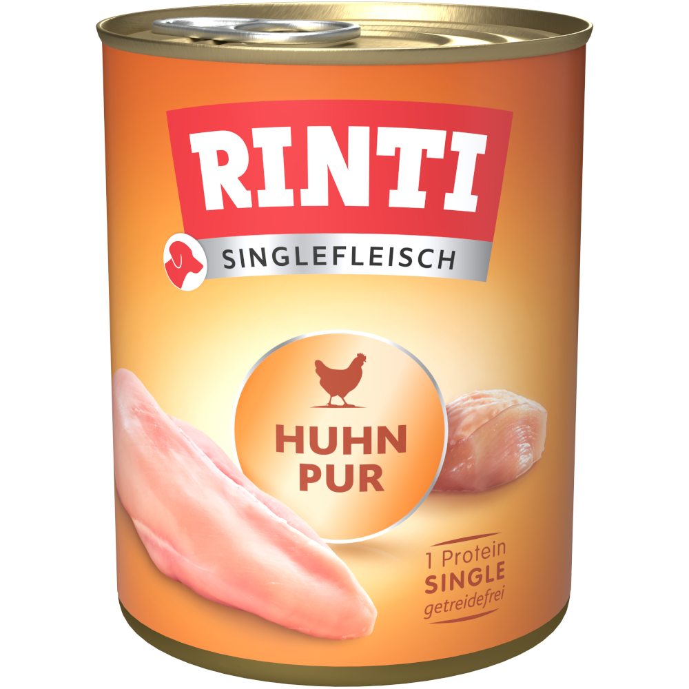 Sparpaket RINTI Singlefleisch 12 x 800 g - Huhn pur von Rinti