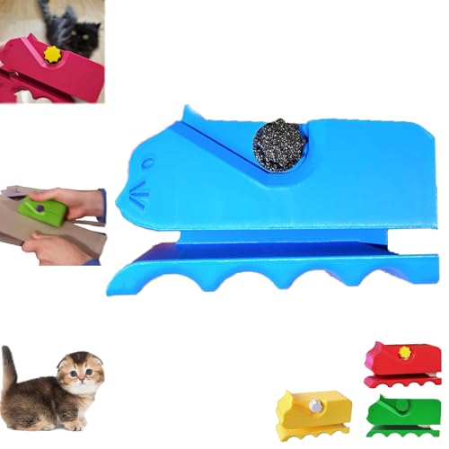 Cardboard Cutter for Cat Scratchers, 3D Printed Card Board Cutter, DIY Cat Scratcher Cardboard Cutter, Cardboard Strip Cutter, Handheld Cardboard Recycle Tool (1PCS * Blue) von Ripkegn