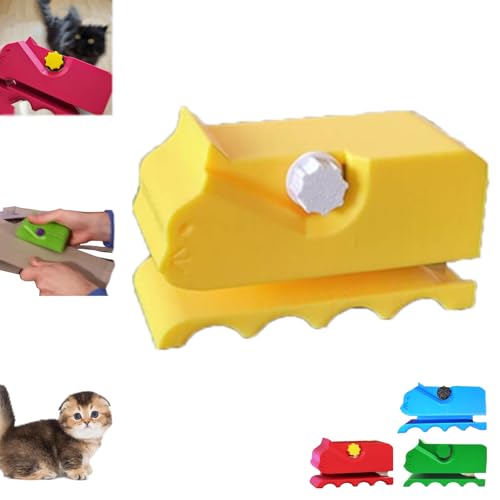 Cardboard Cutter for Cat Scratchers, 3D Printed Card Board Cutter, DIY Cat Scratcher Cardboard Cutter, Cardboard Strip Cutter, Handheld Cardboard Recycle Tool (1PCS * Yellow) von Ripkegn