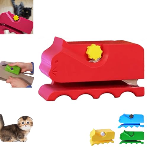 Cardboard Cutter for Cat Scratchers, 3D Printed Card Board Cutter, DIY Cat Scratcher Cardboard Cutter, Cardboard Strip Cutter, Handheld Cardboard Recycle Tool (1PCS * red) von Ripkegn