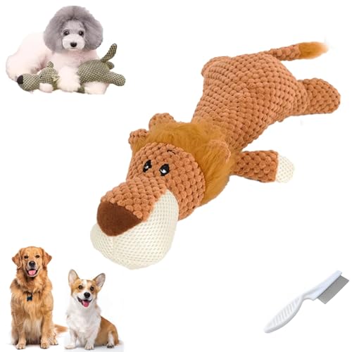 Ripkegn Wowpetsmart Invincible Chewanimals, Wowpetsmart for Heavy Chewers, Chewanimal - Designed for Strong Chewers, Wowpetsmart Dog Chew Toys, Toys for Small, Medium and Large Dogs (1pcs * Lion) von Ripkegn