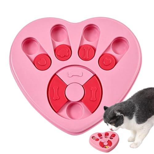 Rissunkv Dog Slow Feeder Bowl - Puzzle Game Dog Food Bowl Treat Dispenser | Interactive Dog Toys Dog Bowl, Anti-Choking Puzzle Feeder Dog Feeding Bowls Heart Shape for Dogs & Cats von Rissunkv