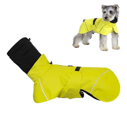 Rissunkv Hunderegenmäntel für mittelgroße Hunde, Hunderegenjacke, Atmungsaktive, schneesichere und Winddichte Kleidung, Wasserdichter, leicht an- und auszuziehender, Verstellbarer Regenmantel mit von Rissunkv